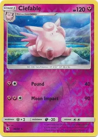Hidden Fates Clefable #40/68 reverse holo